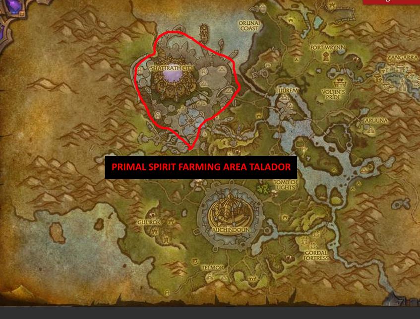 primal spirit farming talador